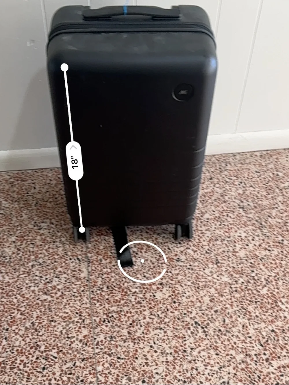 MONOS Black Carry-On Hard Shell Suitcase with Telescoping Handle